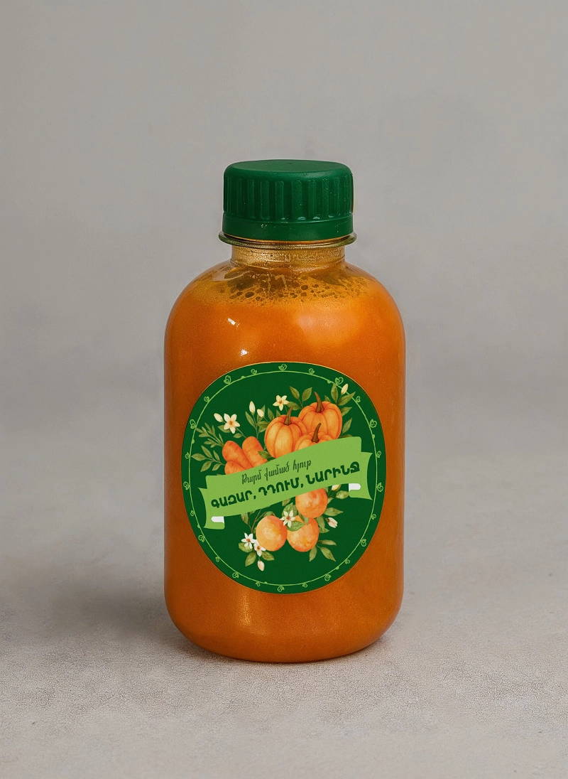 Դդդմի, գազարի և նարնջի թարմ քամած հյութ