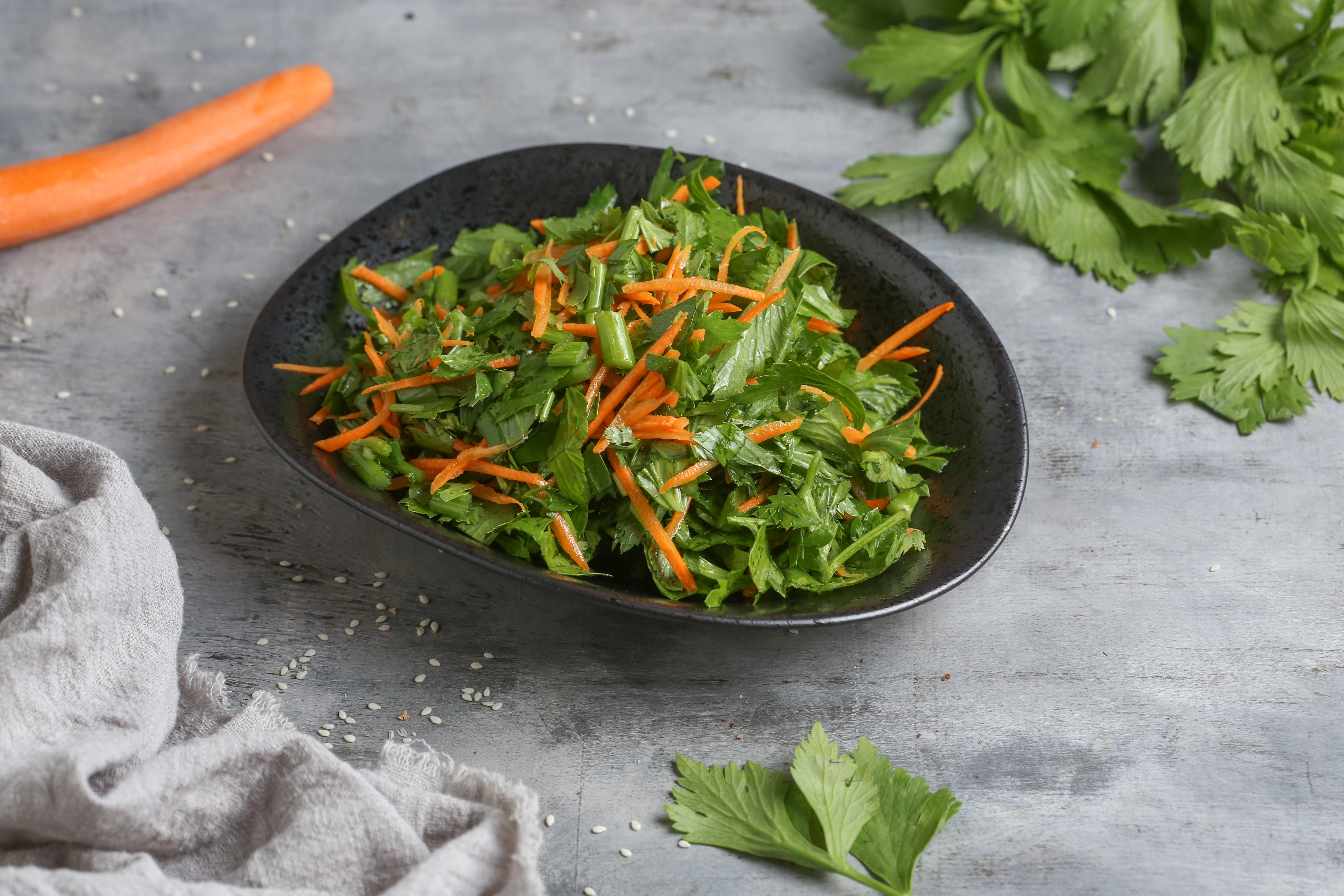 Աղցան մառոլով, գազարով